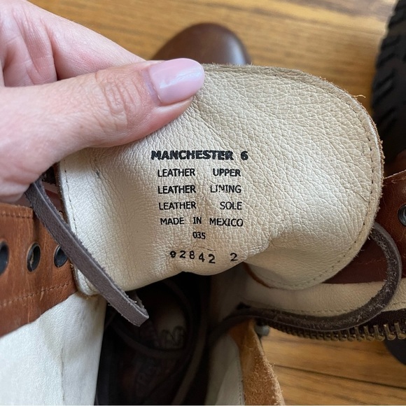 Freebird Manchester Lace Up Boots Cognac Leather Size 6 - Picture 9 of 13